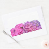 Elegante, rosa, lila Blumendörfchen Hydrangeas Rechteckiger Aufkleber (Umschlag)