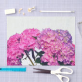 Elegante, rosa, lila Blumendörfchen Hydrangeas Seidenpapier (Handwerk)