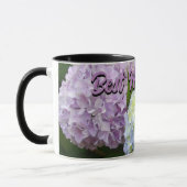 elegante rosa lila Blüte Hydrangea die beste Mutte Tasse (Links)