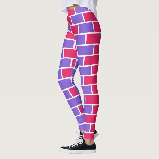 Elegante Rosa Lila Brick Gym Yoga Leggings (Links)