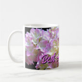 Elegante, rosa, lila Hydrangeas Blume Tante Kaffeetasse (Links)