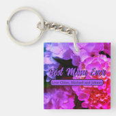 Elegante, rosa, lila Hydrangeas Schlüsselanhänger (Vorderseite)