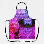 Elegante, rosa, lila Hydrangeas Schürze (Vorderseite)