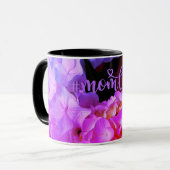 Elegante, rosa, lila Hydrangeas Tasse (Vorderseite Links)