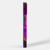 Elegante rosa lila Marmorkunst Imitate Gold Glitze Case-Mate iPhone Hülle (Rückseite / Rechts)