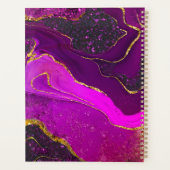 Elegante rosa lila Marmorkunst Imitate Gold Glitze Planer (Rückseite)