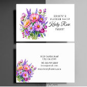 Elegante Rosa Lila Peach Blume Florist Visitenkarte