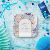 Elegante rosa Lila Wasserfarben Blumenzehen Pappteller (Party)