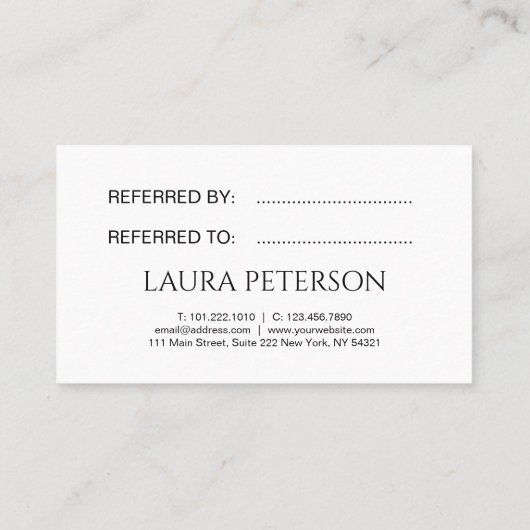 Elegante Rosa Lippen handgeschriebene Skriptkallig Empfehlungskarte (Rückseite)