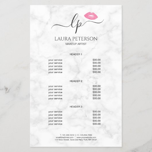 Elegante Rosa Lippen handgeschriebene Skriptkallig Flyer (Vorne)