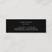 Elegante Rosa Lippen handgeschriebene Skriptkallig Mini Visitenkarte (Rückseite)