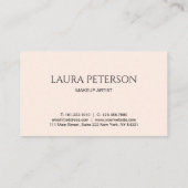 Elegante Rosa Lippen handgeschriebene Skriptkallig Terminkarte (Rückseite)