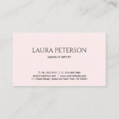 Elegante Rosa Lippen handgeschriebene Skriptkallig Treuekarte (Rückseite)