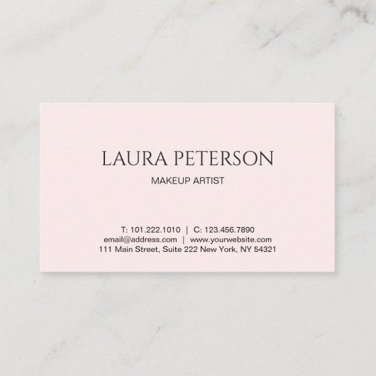 Elegante Rosa Lippen handgeschriebene Skriptkallig Treuekarte (Rückseite)