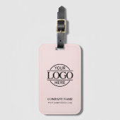 Elegante Rosa-Logo für Geschäftsleute Gepäckanhänger (Vorderseite Vertikal)