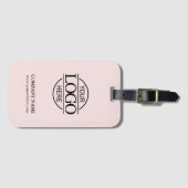 Elegante Rosa-Logo für Geschäftsleute Gepäckanhänger (Vorderseite (Horizontal))