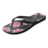 Elegante Rosa Lotus-Blume Badesandalen (Schrägansicht)