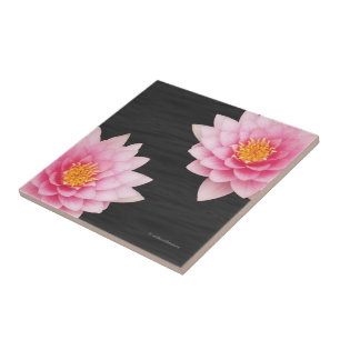Elegante Rosa Lotus-Blume Fliese