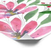 Elegante Rosa Lotus Blume Poster (Ecke)