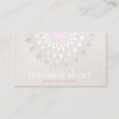 Elegante Rosa Lotus Blume Visitenkarte (Vorderseite)