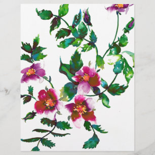 Elegante rosa magenta Aquarellfarben Rose