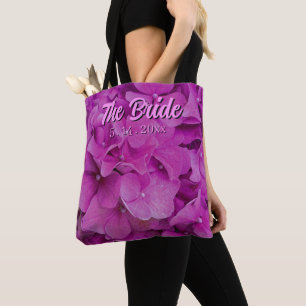 Elegante rosa-magenta-farbene Blumenhydrangeen Ros Tasche