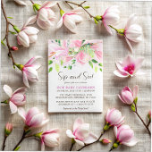 Elegante Rosa Magnolia Einladung