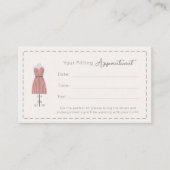 Elegante rosa Mannequin-Veränderungen Terminkarte (Vorderseite)