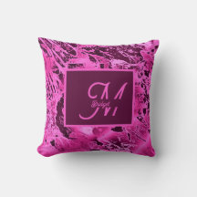 Elegante rosa Marmormor fett formatierte Monogramm
