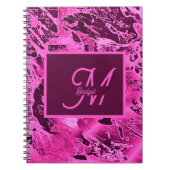Elegante rosa Marmormor fett formatierte Monogramm Notizblock (Vorderseite)