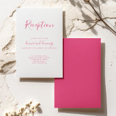 Elegante rosa Minimale Hochzeitskarte Begleitkarte