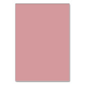 Elegante rosa minimalist Tischnummer (Rückseite)
