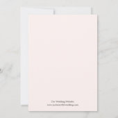 Elegante rosa Moderne Hochzeit Einladung (Rückseite)