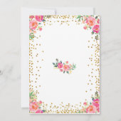 Elegante Rosa Monkey Baby Girl Dusche Einladung (Rückseite)