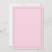Elegante rosa Monogramm moderne Hochzeit Einladung (Rückseite)
