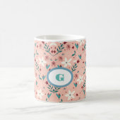 Elegante, rosa Muster Zuhause Kaffeetasse (Mittel)