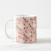 Elegante, rosa Muster Zuhause Kaffeetasse (Links)