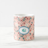 Elegante, rosa Muster Zuhause Kaffeetasse (Mittel)