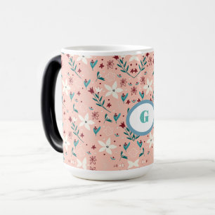 Elegante, rosa Muster Zuhause Verwandlungstasse
