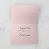 Elegante rosa Muttertagskarte Karte (Innenseite)
