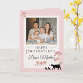 Elegante, rosa Muttertagskarte Karte (Gelbe Blume)