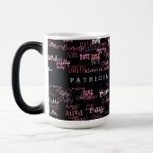 elegante rosa Namen typografische schwarze Tasse f (Links)