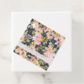 Elegante rosa Navy Wasserfarben Gewohnte Hochzeit Geschenkanhänger (Beispiel)