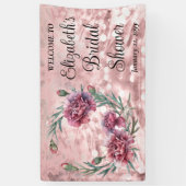 Elegante rosa Nelken Brautparty Banner (Vertikal)