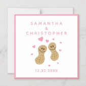 Elegante rosa Nuts über die Hochzeit Magneteinladung (Vorderseite)