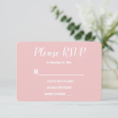 Elegante rosa Nuts über Niedliche Hochzeiten RSVP Karte (Stehend Vorderseite)