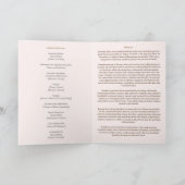 Elegante rosa Obituary Bereavement Service Program Programm (Innenseite)