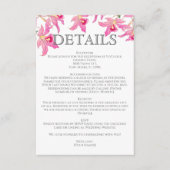 Elegante Rosa Orchid Blooms Tropische Blumenhochze Begleitkarte (Vorderseite)