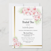 Elegante Rosa Orchid Bridal Tea Einladung (Vorderseite)