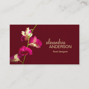 Elegante rosa Orchid Designer Business Card Visitenkarte